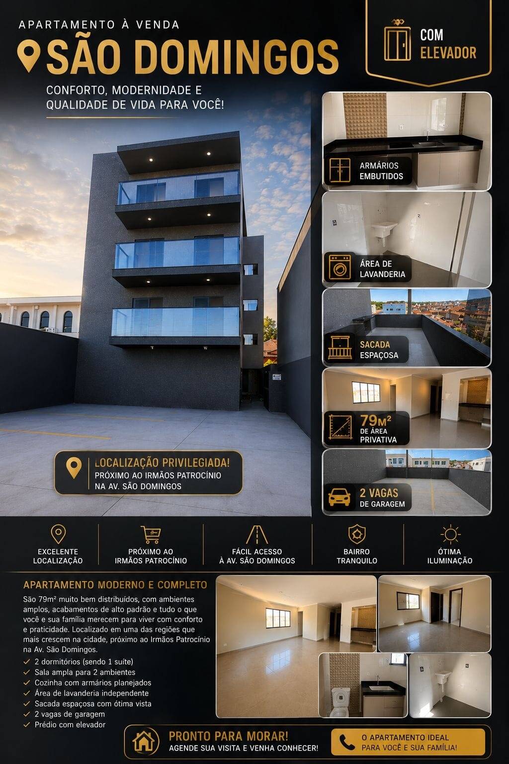 Apartamento, 2 quartos, 79 m² - Foto 3